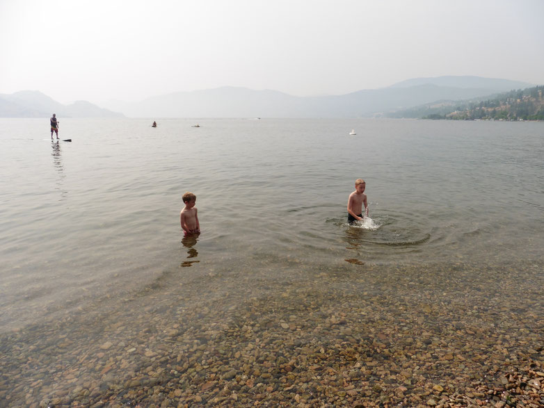 Canada - Peachland Lake Swimming - Dodd Family Adventure Blog