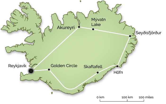 Iceland - The Magic Circle - Trip Map